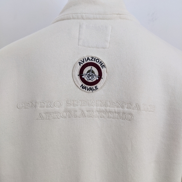 AVIAZIONE NAVALE Zip Sweater, Cream, L - Picture 4 of 9